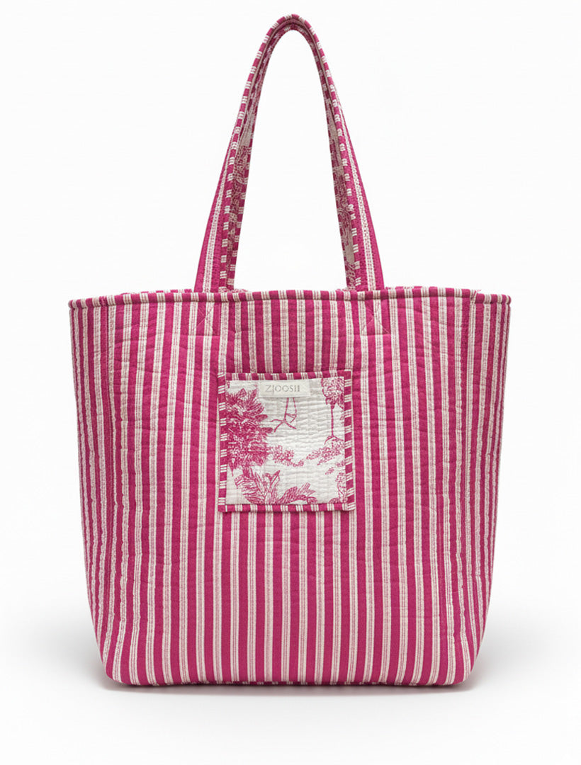 Isola Bella Tote Palm Tree Pink