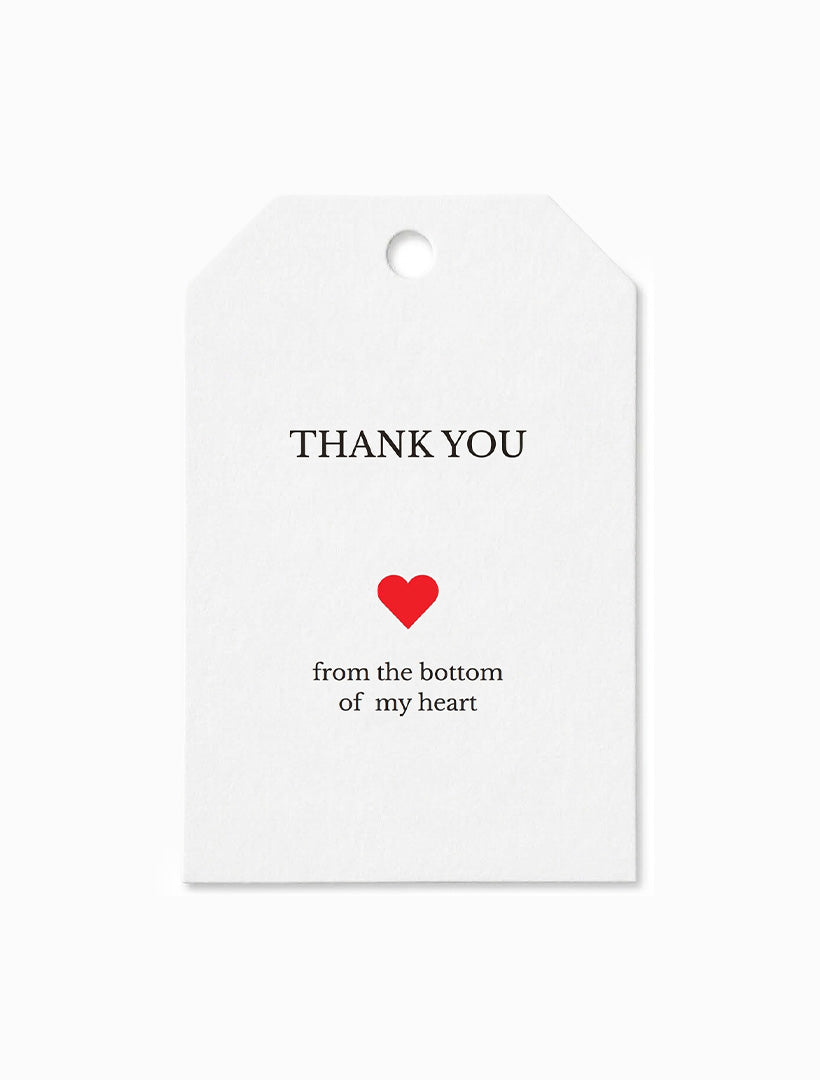 Thank You From The Bottom of Heart Tag