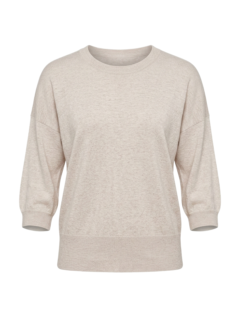 Tara Cotton Cashmere Knit Grey