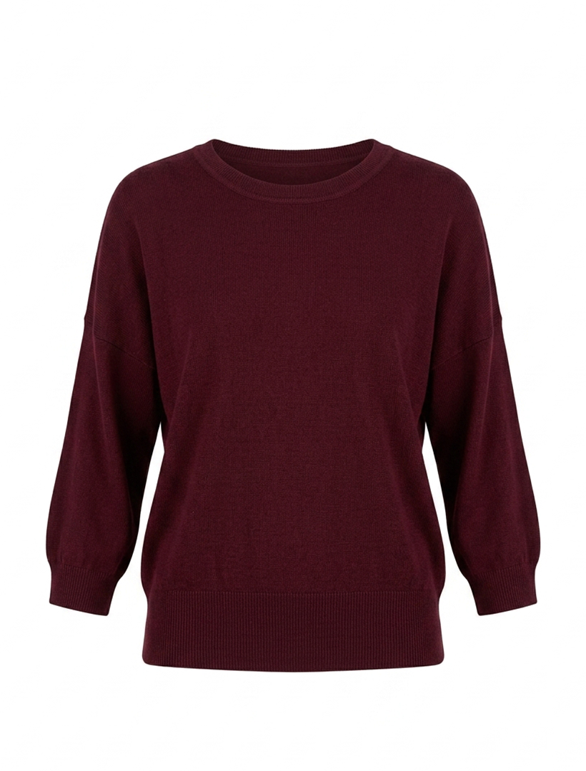 Tara Cotton Cashmere Knit Berry