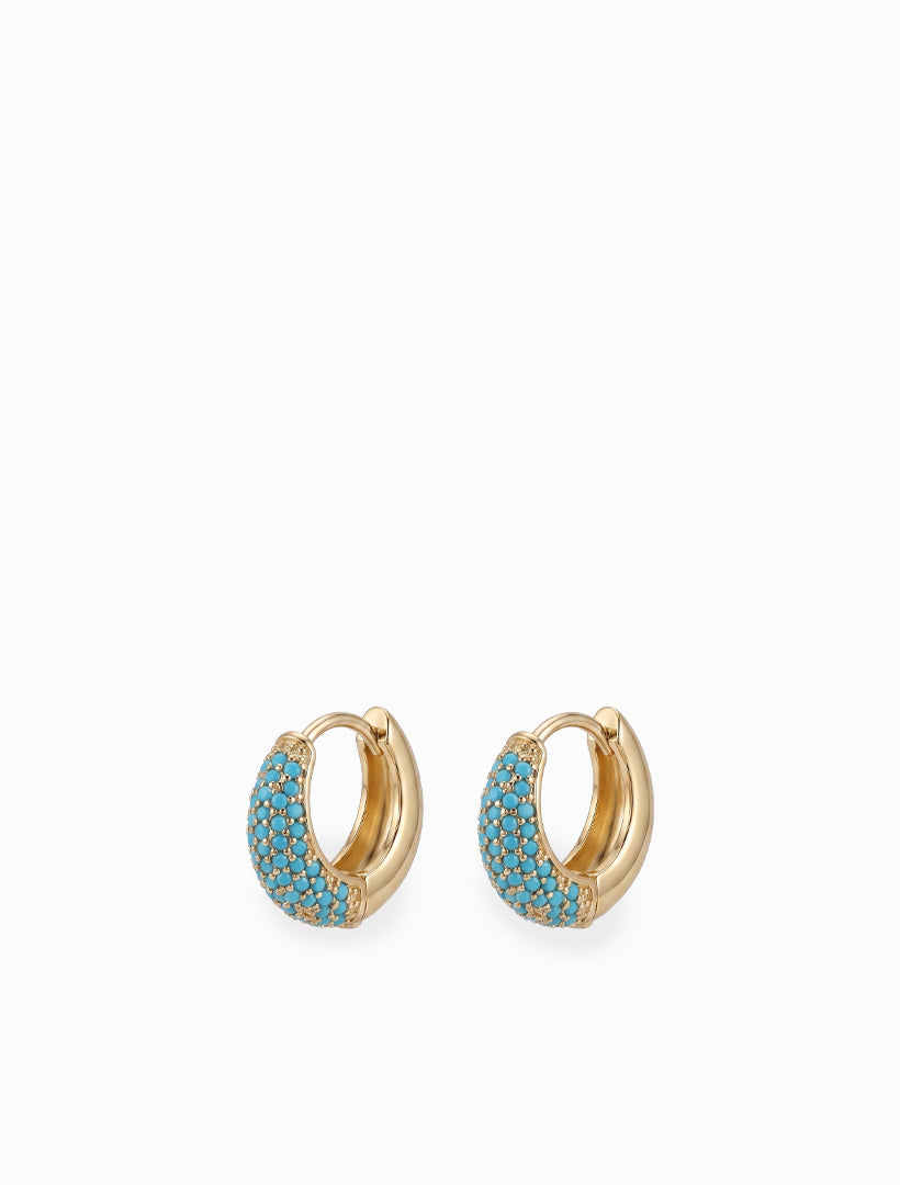 Tear Hoops Turquoise
