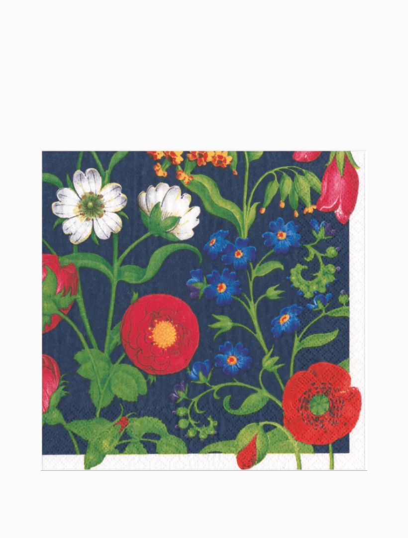 The Met Cloisters Garden Navy Lunch Napkins 20pk