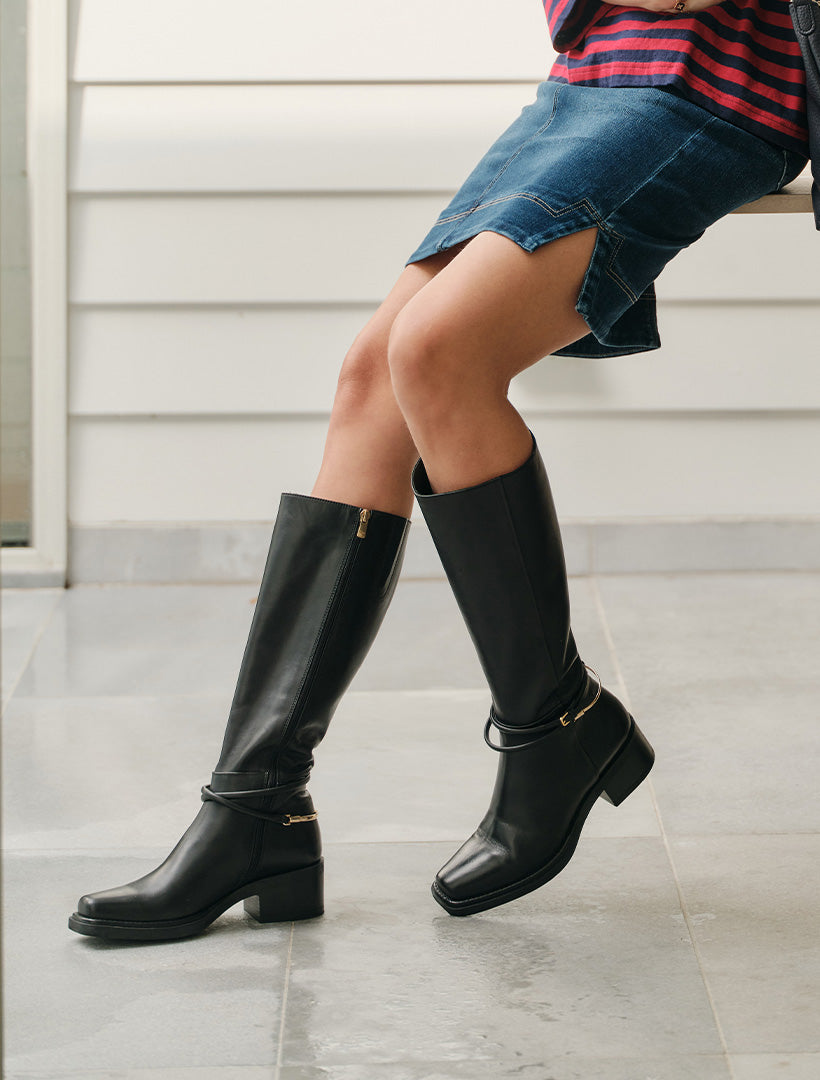 Thornton Long Boots Black