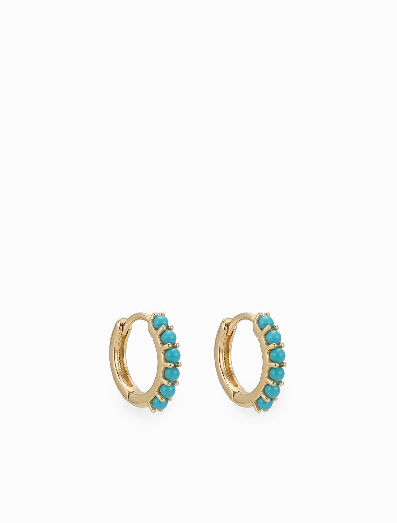 Tiny Hoops Turquoise