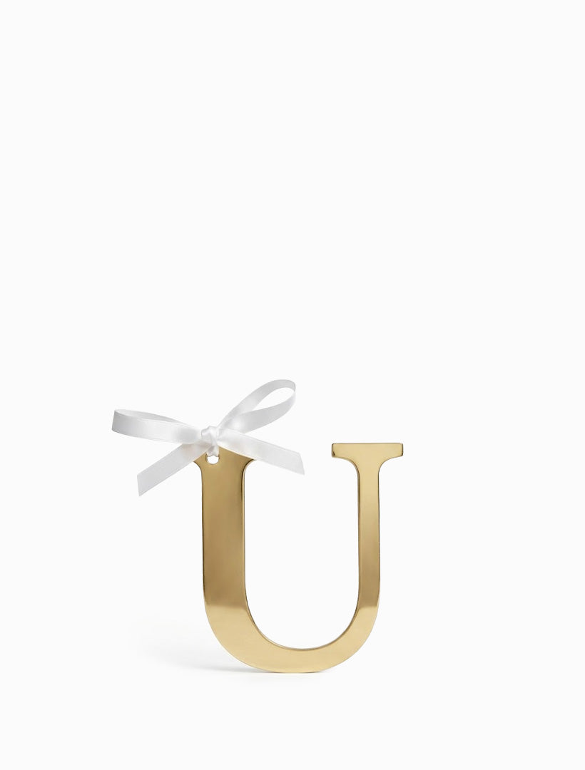 Hanging Letter U Gold