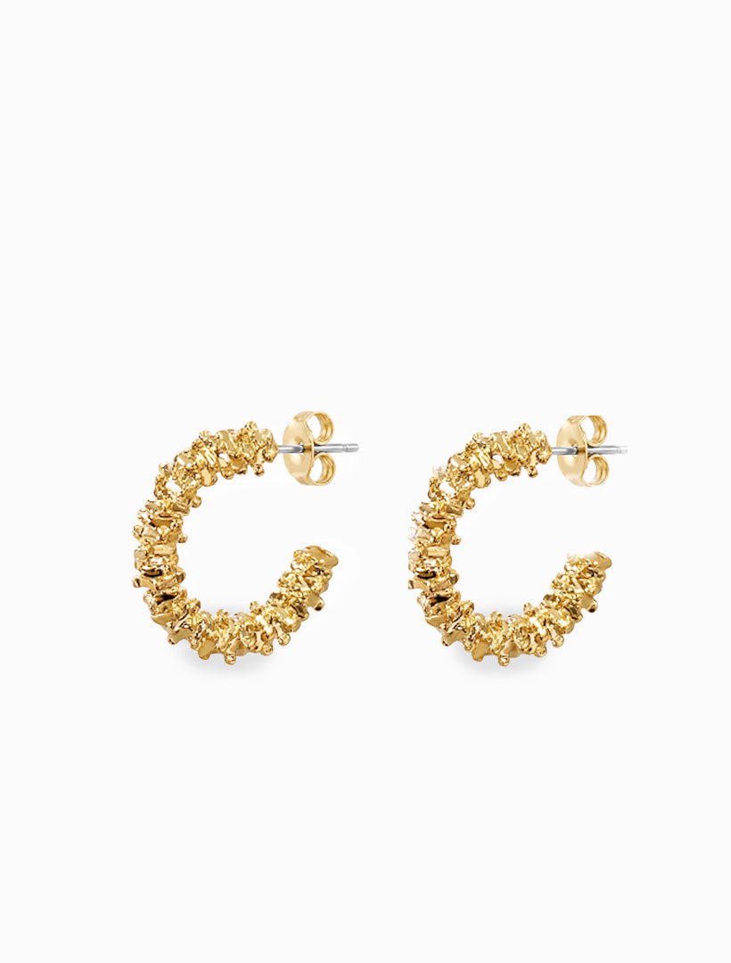 Uneven Hoops Gold