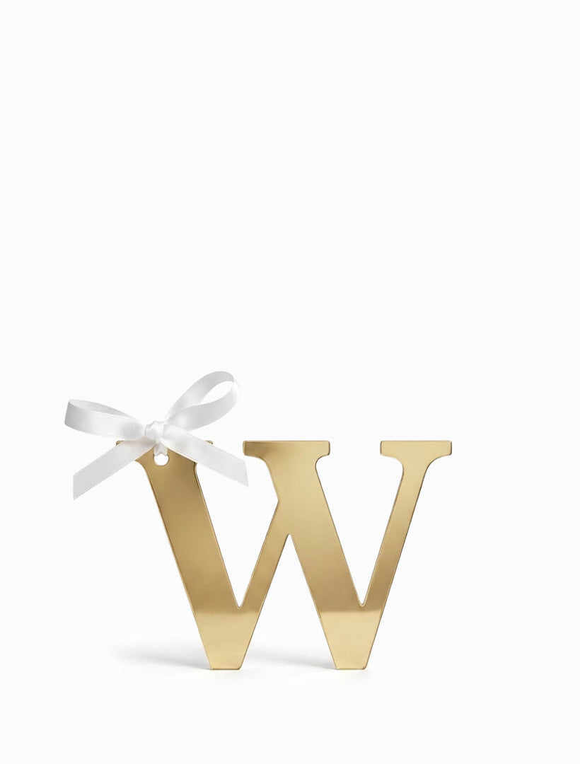 Hanging Letter W Gold