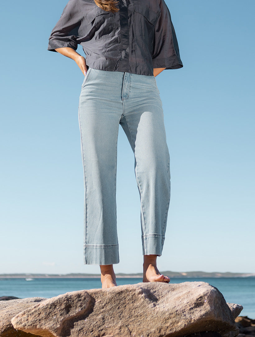 Wanda Pale Wash Denim Jean