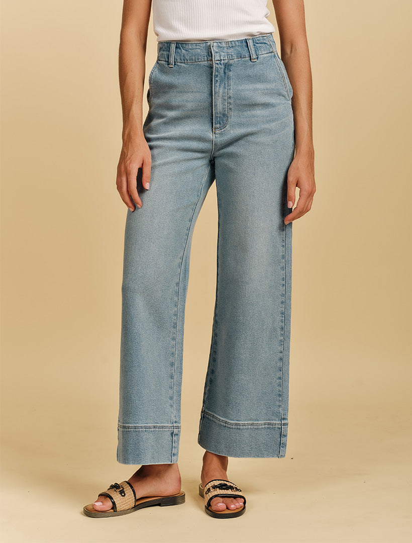 Wanda Pale Wash Denim Jean