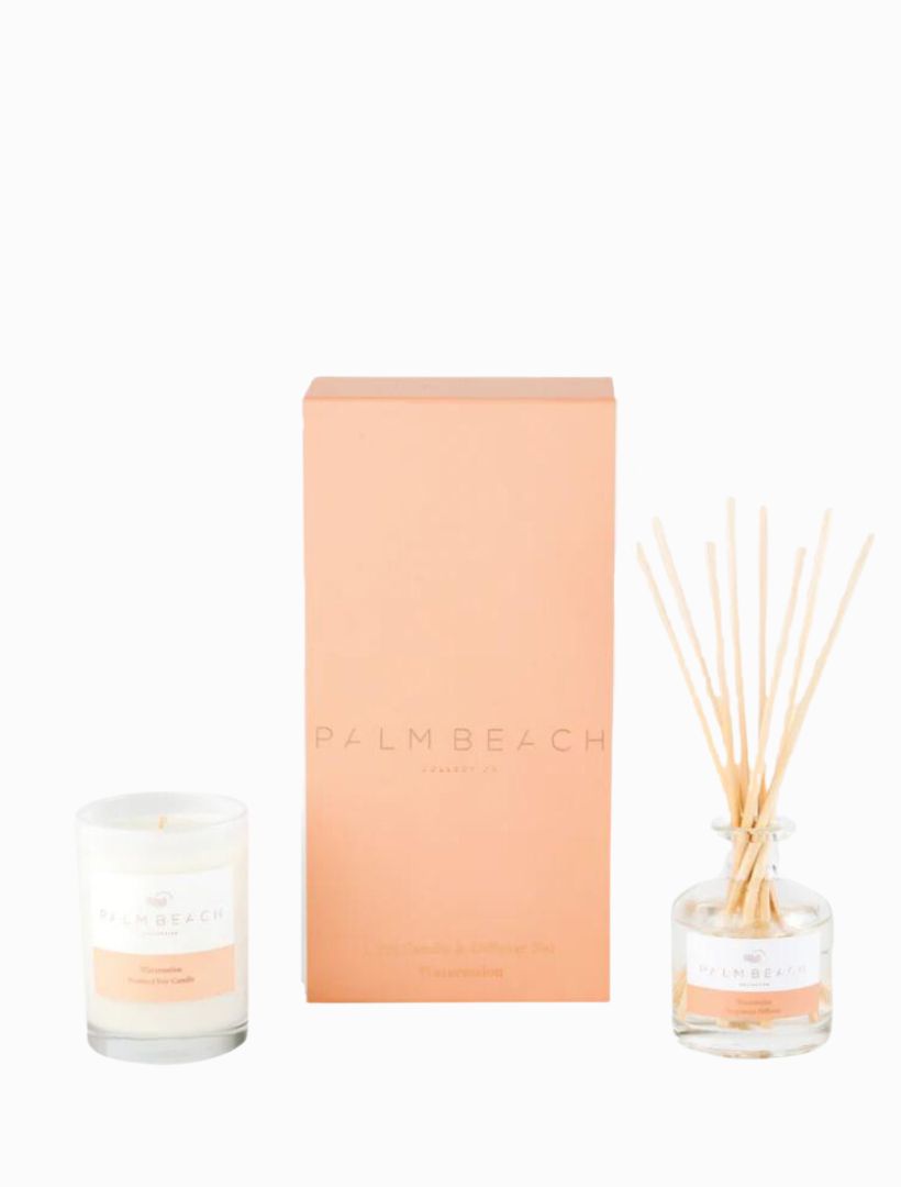 Palm Beach Watermelon Mini Candle And Diffuser Gift Set