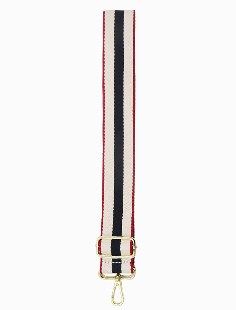 Front view -bag strap navy red