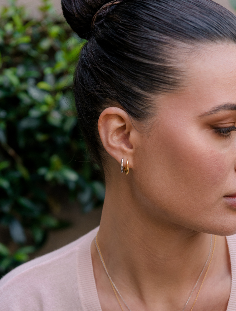 Long oval hoop online earrings