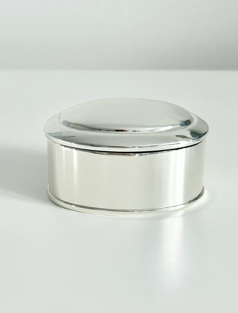 Silver Plated Oval Box