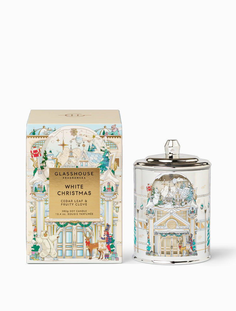 GF White Christmas Candle 380G