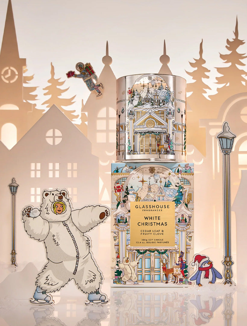 GF White Christmas Candle 380G