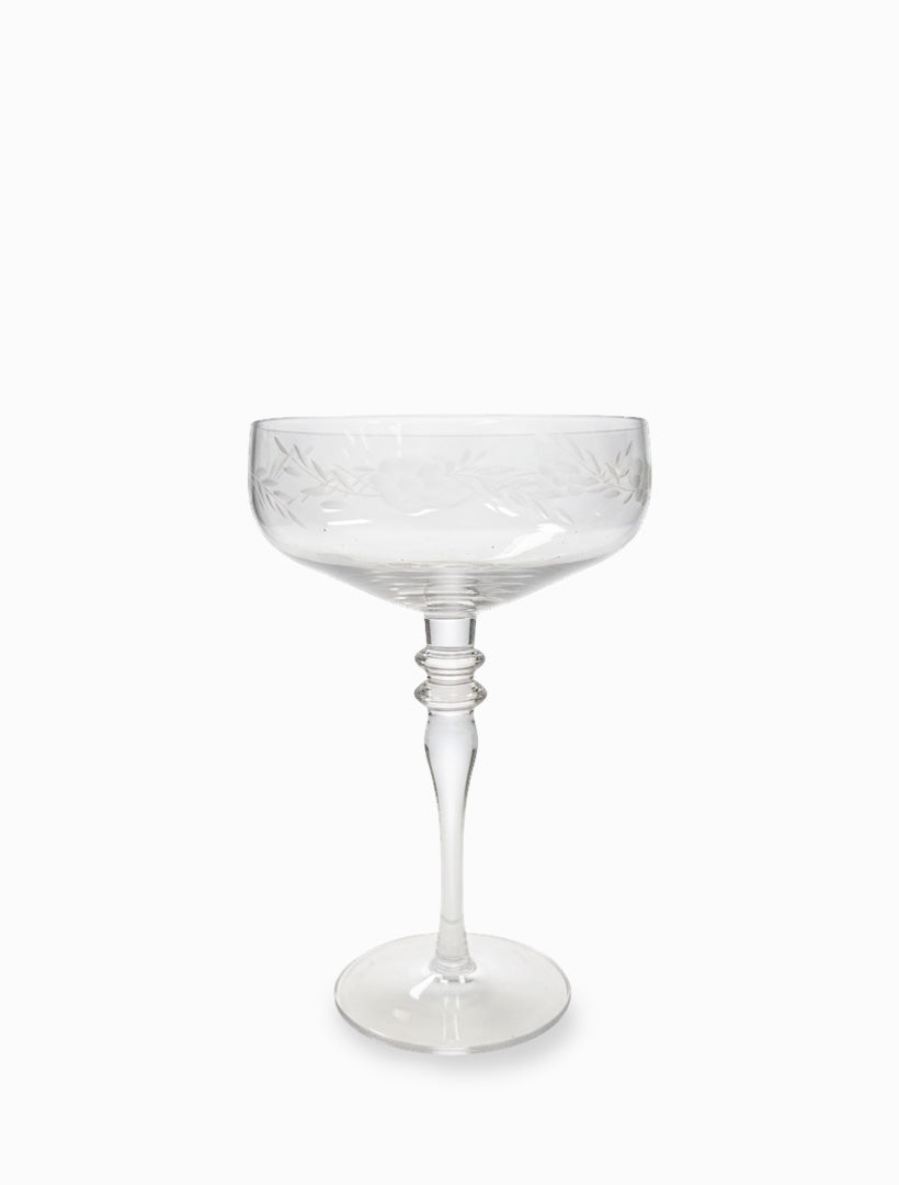 Jolie Fleur Crystal Coupes Clear