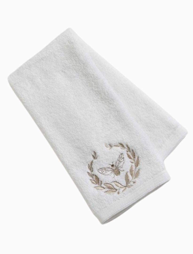 Front view - white be hand towel