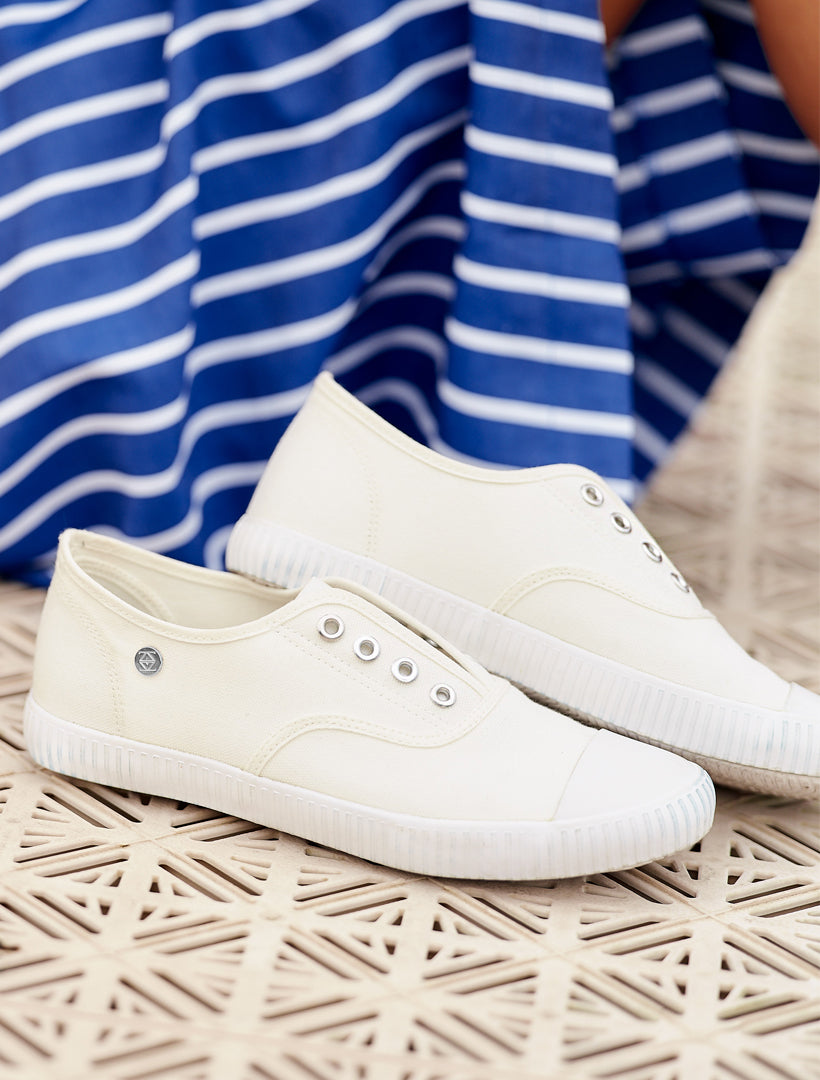 The Penny Plimsole White