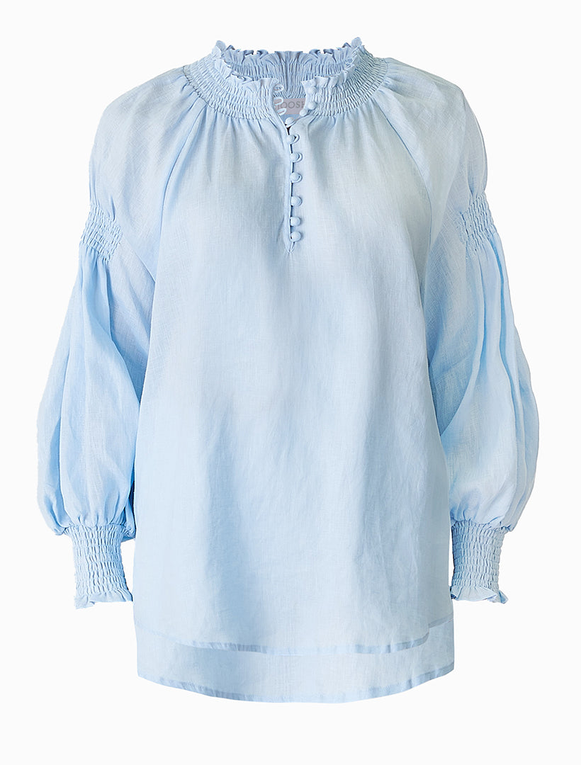 Willow Linen Top Blue