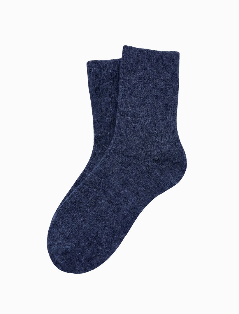Luxurious Wool Blend Socks Navy