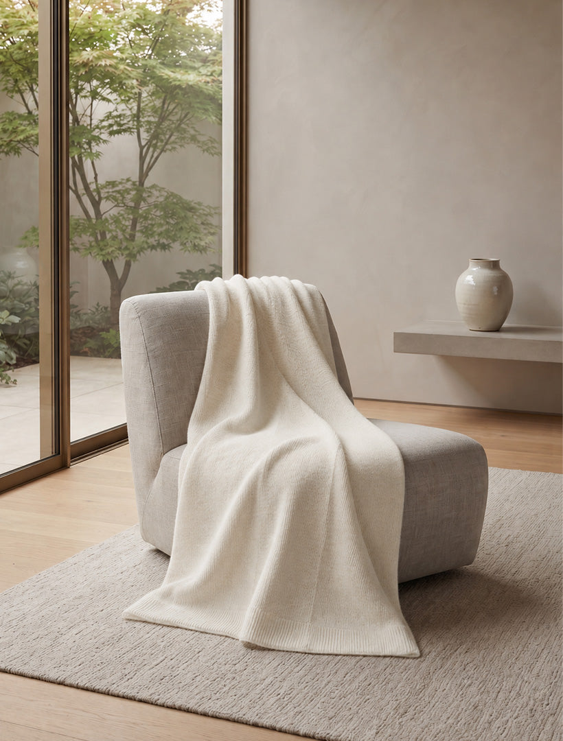 Lancaster Wool Throw Cream