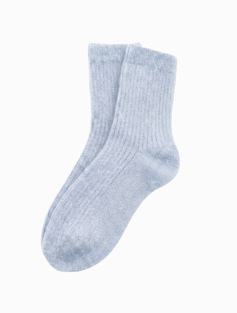 Luxurious Wool Blend Socks Light Blue