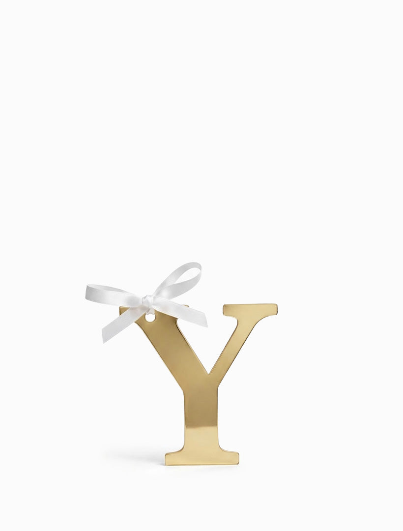 Hanging Letter Y Gold