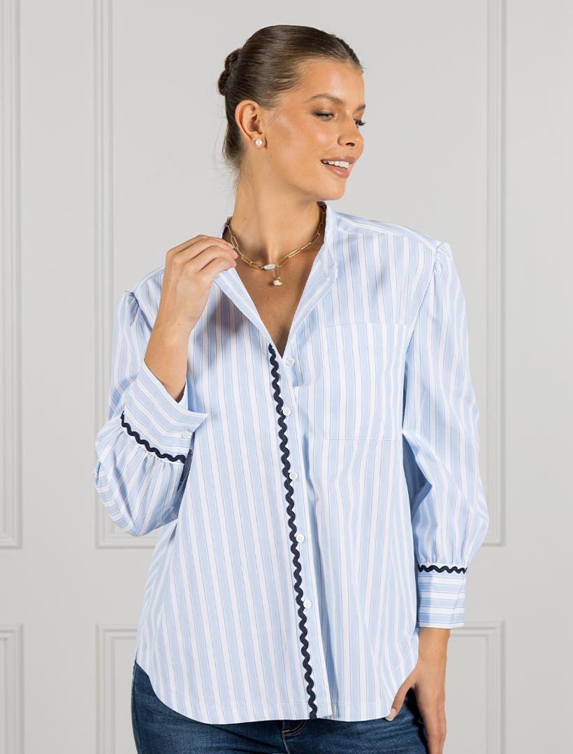 Pippa Striped Shirt Blue - FINAL SALE