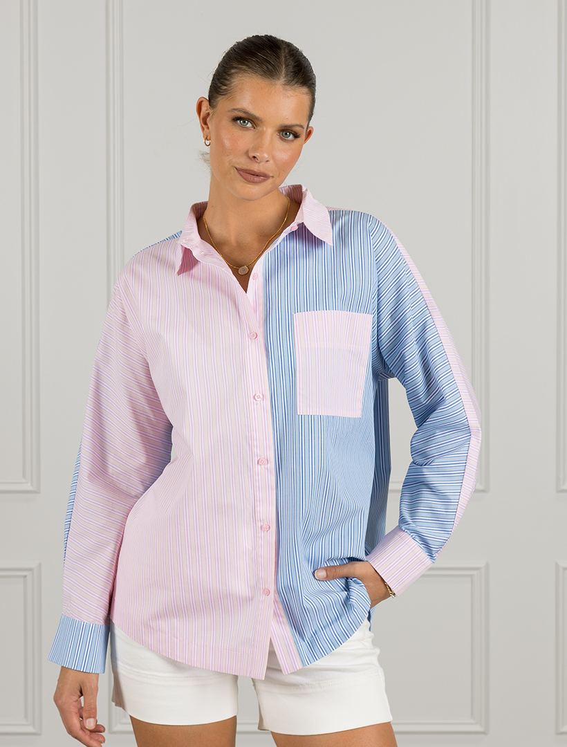 Ellie Shirt Pink Blue - FINAL SALE