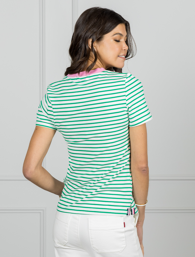 Paris Short Sleeved Tee Green - FINAL SALE