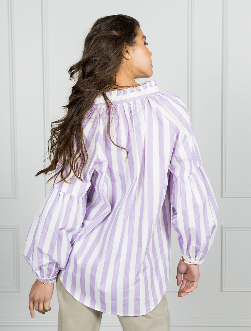 Kell Stripe Shirt Lilac - FINAL SALE