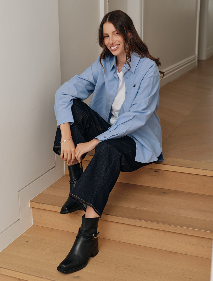 Zjoosh Boyfriend Shirt Sky