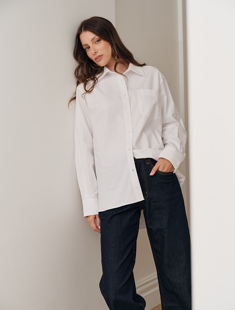 Zjoosh Boyfriend Shirt White