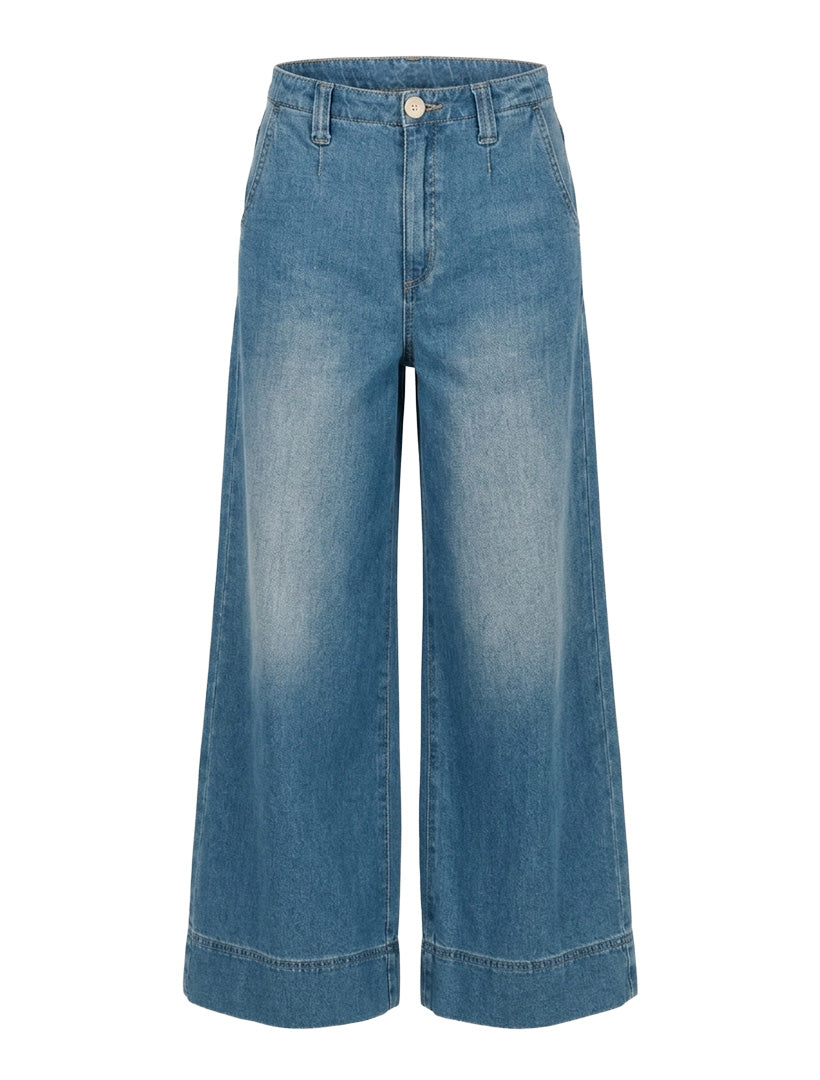 Zoe Pale Wash Palazzo Jean