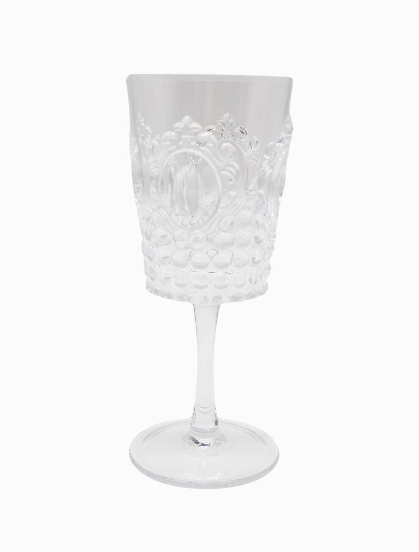 Acrylic Wine Glass Gemstone Clear - Zjoosh