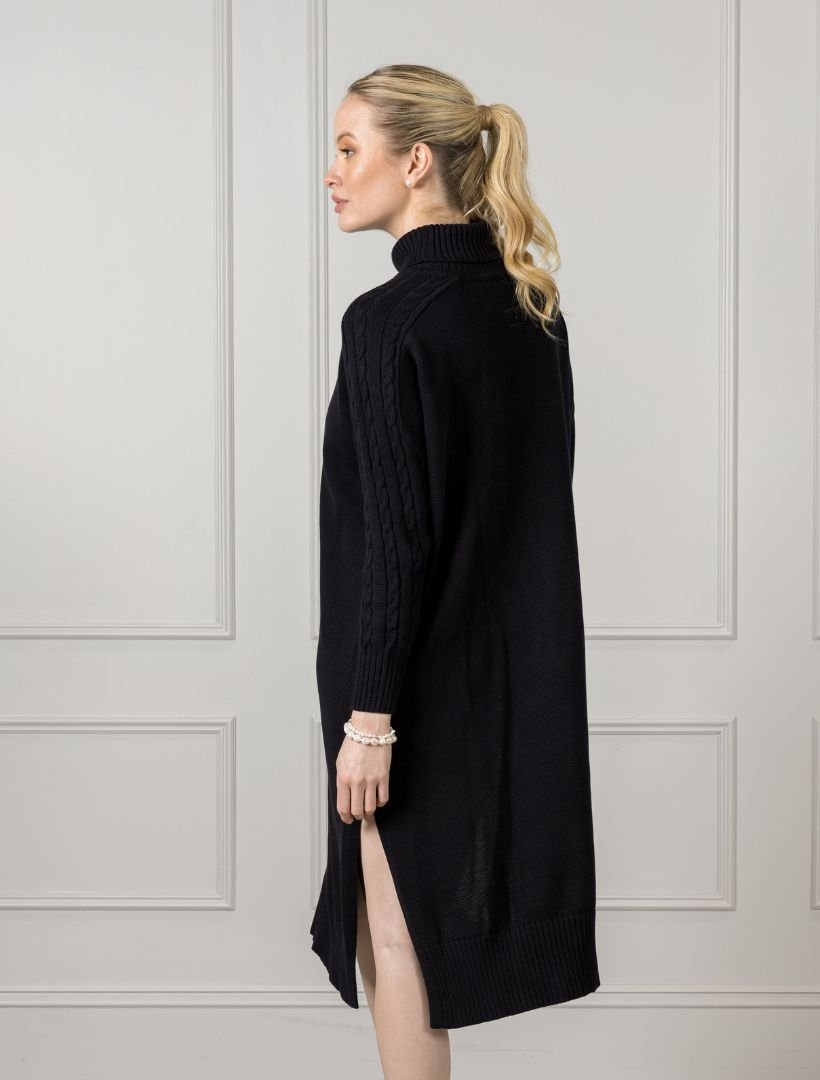 Ali Cable Knit Dress Black - FINAL SALE - Zjoosh