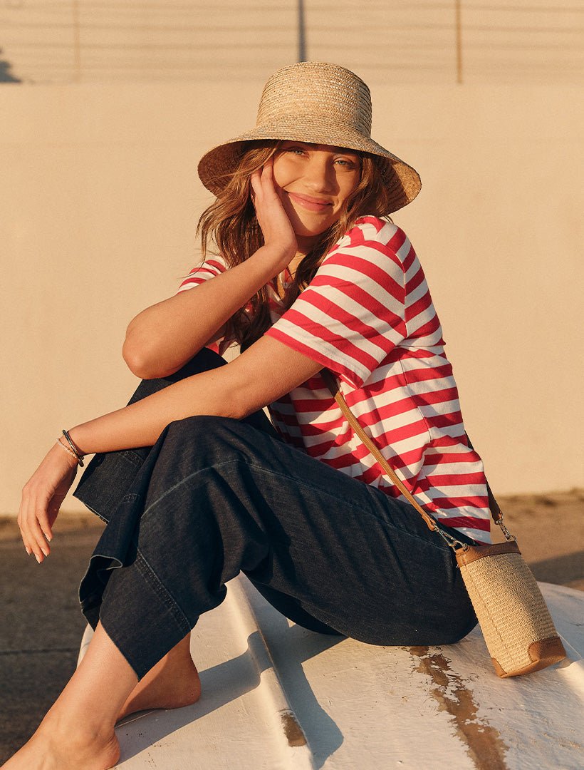 Alice Stripe Tee Red White - FINAL SALE - Zjoosh