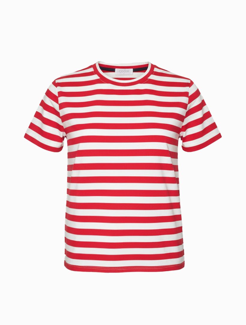 Alice Stripe Tee Red White - FINAL SALE - Zjoosh