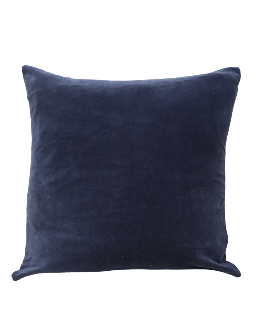 Alsace Velvet Cushion Navy (50cm x 50cm) - Zjoosh