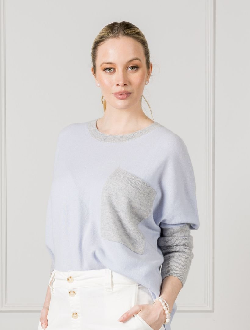 Asher Cashmere Knit Blue - FINAL SALE - Zjoosh