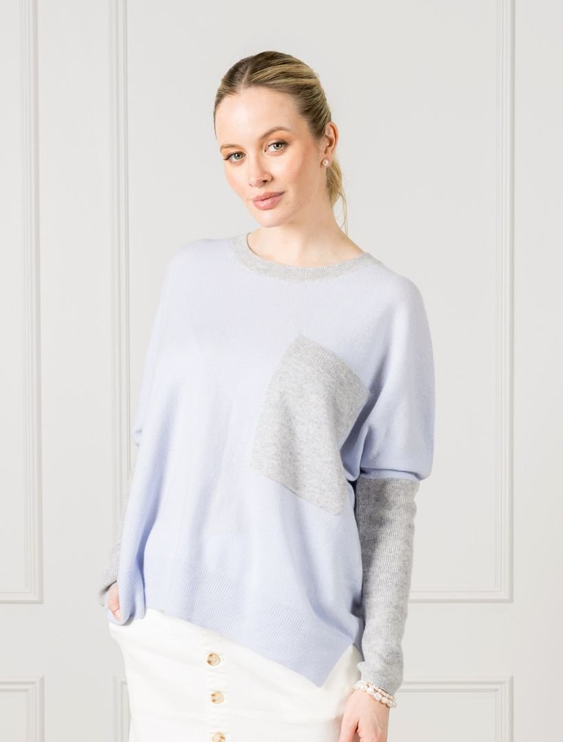 Asher Cashmere Knit Blue - FINAL SALE - Zjoosh