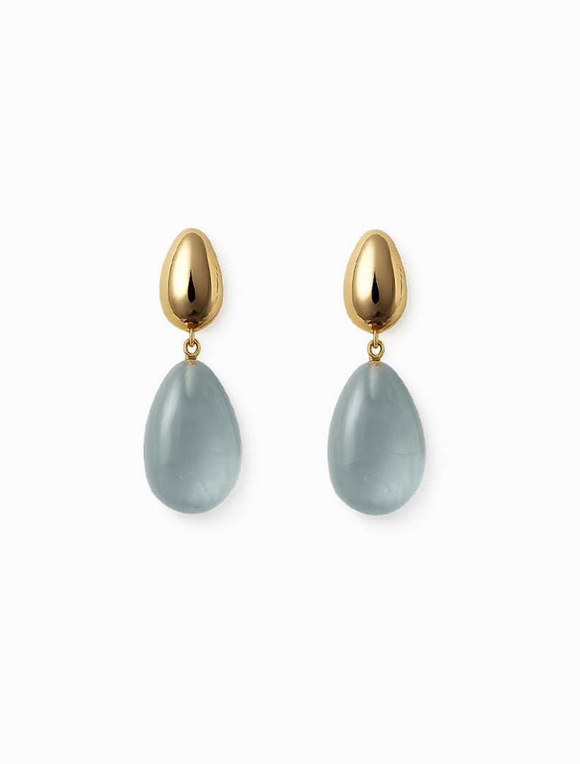 Azure Tear Drop Studs - Zjoosh
