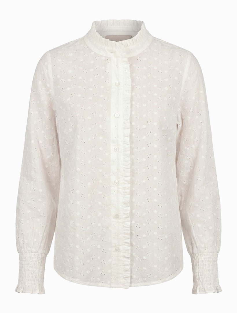 Baby Jessica Lace Shirt White - Zjoosh
