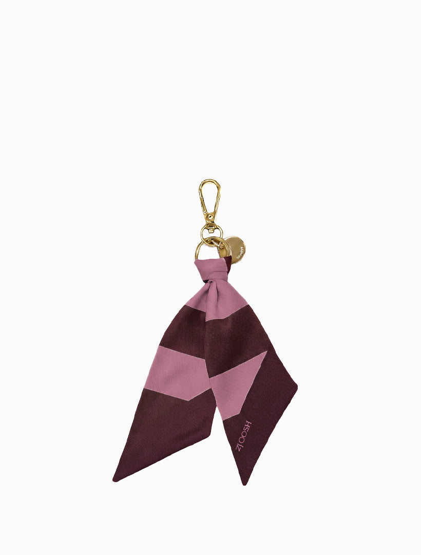 Twilly Bag Charm Pink Burgundy