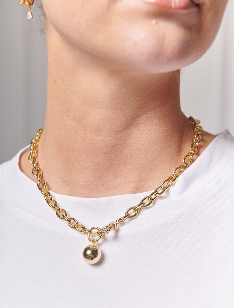 Ball Necklace Gold - Zjoosh