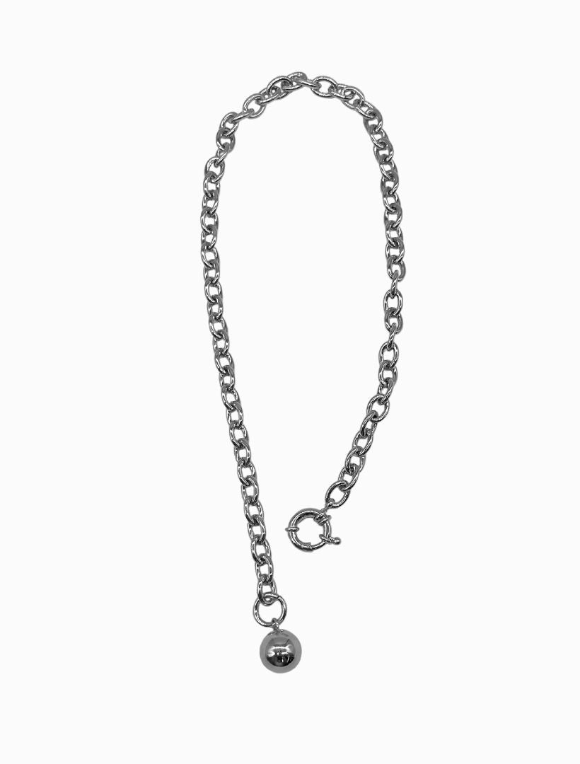 Ball Necklace Rhodium - Zjoosh