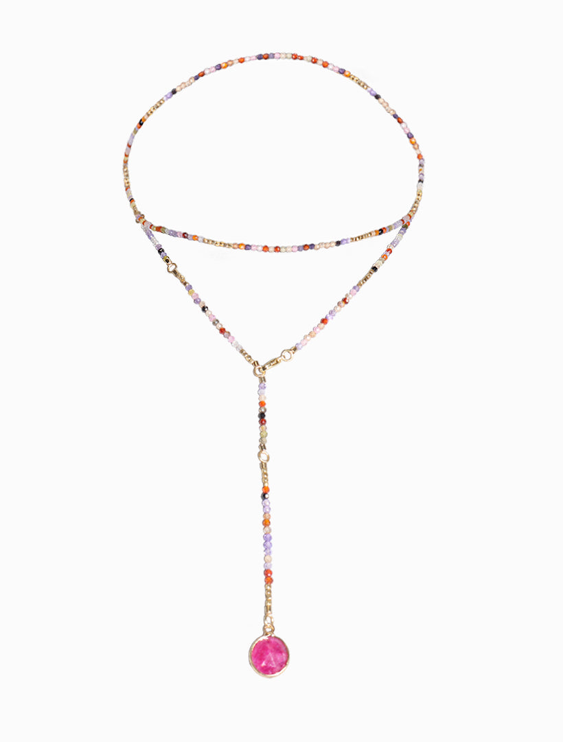 Lilac Summer Double Length Necklace