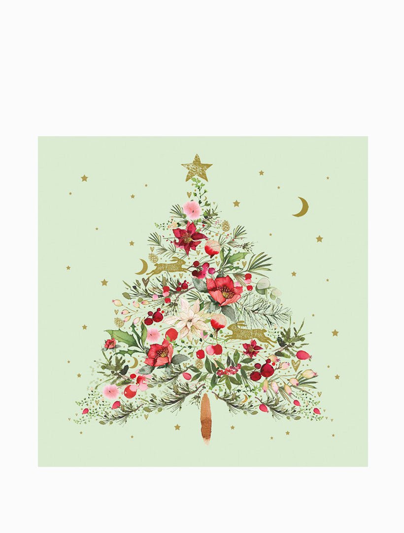 Beautiful Christmas Green Lunch Napkins - Zjoosh