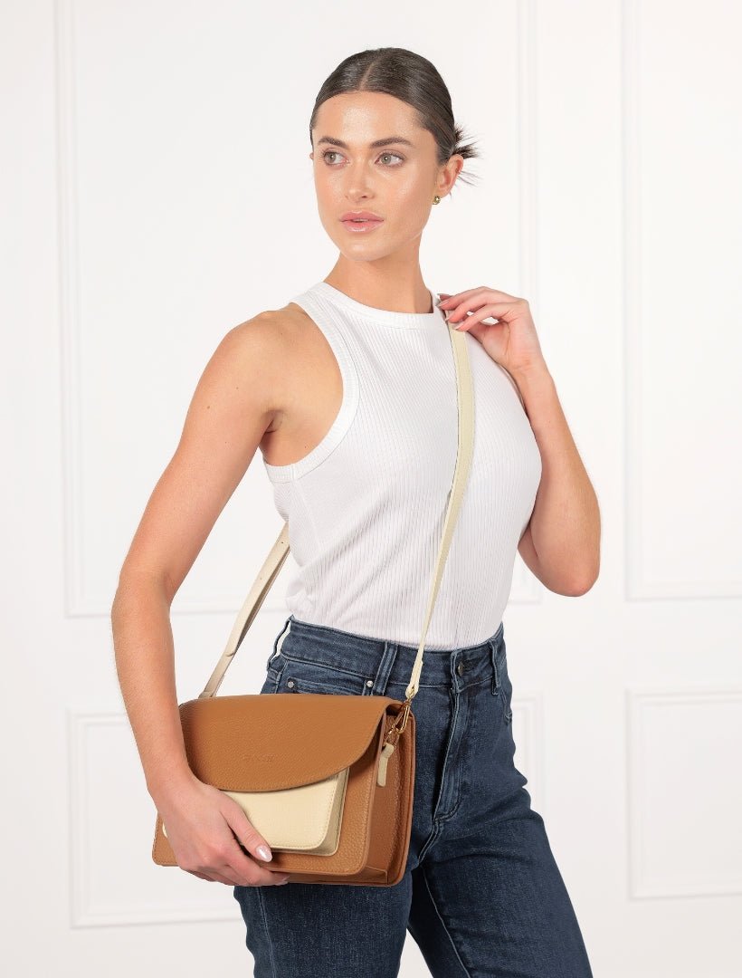Bella Bag White Tan - FINAL SALE - Zjoosh
