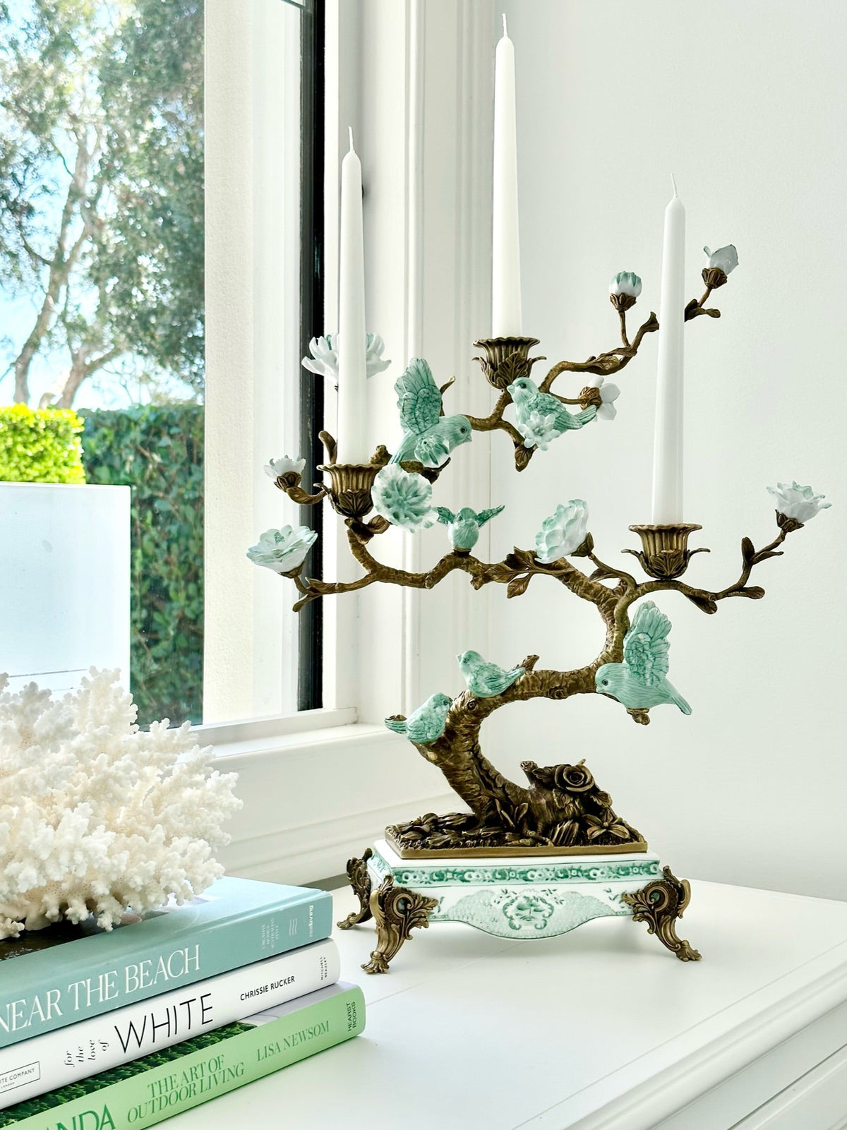 Bird Tree Candelabra Green - Zjoosh